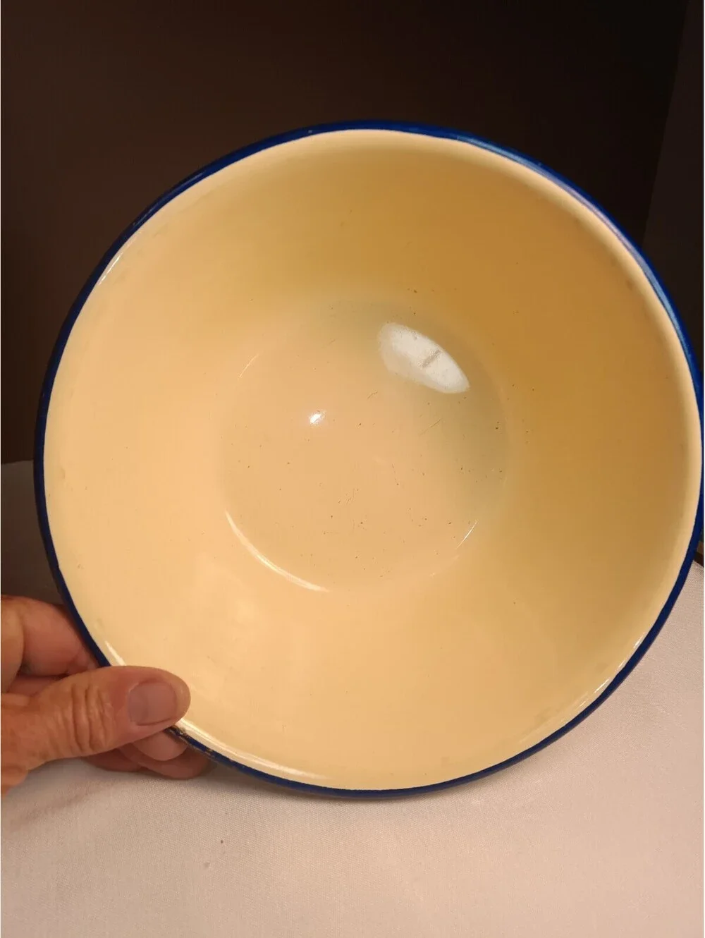 Vintage Enamelware Fruit Bowl 8.5